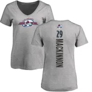 Nathan MacKinnon Women's Colorado Avalanche Backer T-Shirt - Ash