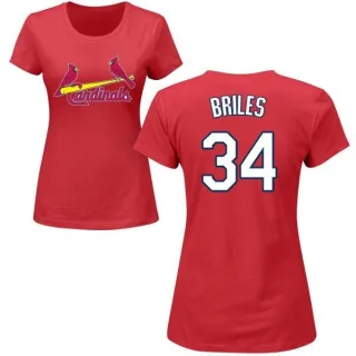 Nelson Briles Women's St. Louis Cardinals Name & Number T-Shirt - Red