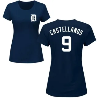 Nicholas Castellanos Women's Detroit Tigers Name & Number T-Shirt - Navy