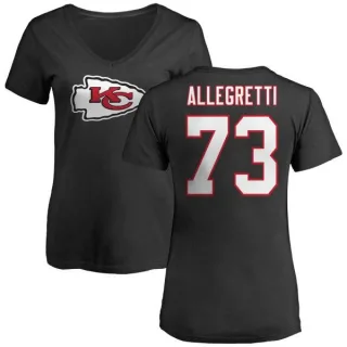 Nick Allegretti Women's Kansas City Chiefs Name & Number Logo Slim Fit T-Shirt - Black