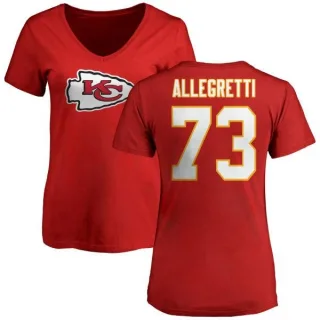 Nick Allegretti Women's Kansas City Chiefs Name & Number Logo Slim Fit T-Shirt - Red