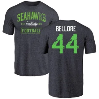 Nick Bellore Seattle Seahawks Navy Distressed Name & Number Tri-Blend T-Shirt