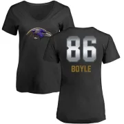 Nick Boyle Women's Baltimore Ravens Midnight Mascot T-Shirt - Black