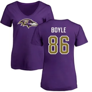 Nick Boyle Women's Baltimore Ravens Name & Number Logo Slim Fit T-Shirt - Purple