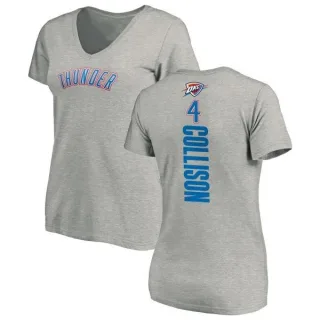 Nick Collison Women's Oklahoma City Thunder Ash Backer T-Shirt