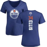 Nick Ellis Women's Edmonton Oilers Backer T-Shirt - Royal