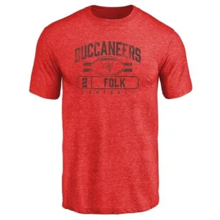 Nick Folk Tampa Bay Buccaneers Flanker Tri-Blend T-Shirt - Red