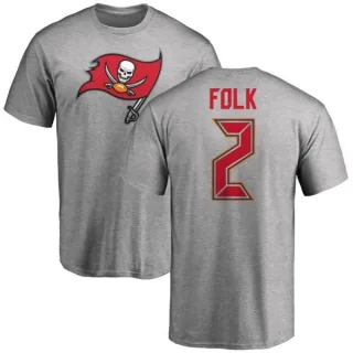 Nick Folk Tampa Bay Buccaneers Name & Number Logo T-Shirt - Ash