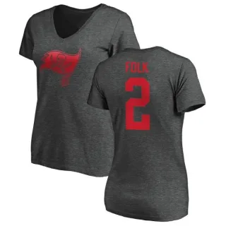 Nick Folk Women's Tampa Bay Buccaneers One Color T-Shirt - Ash