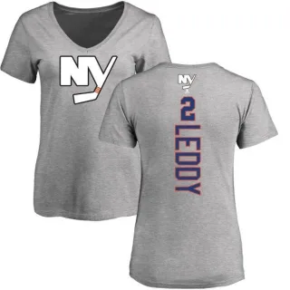 Nick Leddy Women's New York Islanders Backer T-Shirt - Ash