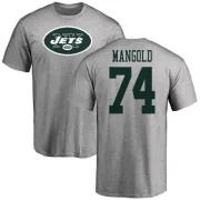 Nick Mangold New York Jets Name & Number Logo T-Shirt - Ash