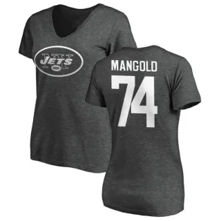 Nick Mangold Women's New York Jets One Color T-Shirt - Ash