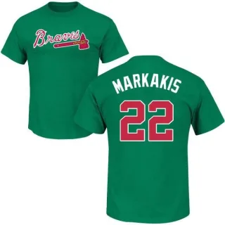 Nick Markakis Atlanta Braves St. Patrick's Day Name & Number T-Shirt - Green