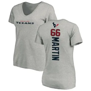 Nick Martin Women's Houston Texans Backer V-Neck T-Shirt - Ash