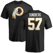 Nick Sundberg Washington Redskins Name & Number Logo T-Shirt - Black