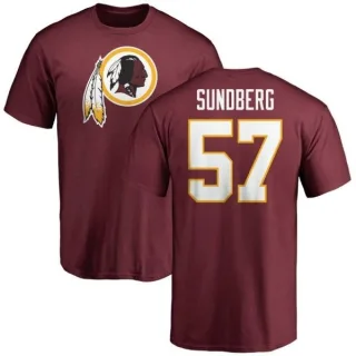 Nick Sundberg Washington Redskins Name & Number Logo T-Shirt - Maroon