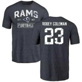 Nickell Robey-Coleman Los Angeles Rams Distressed Name & Number Tri-Blend T-Shirt - Navy