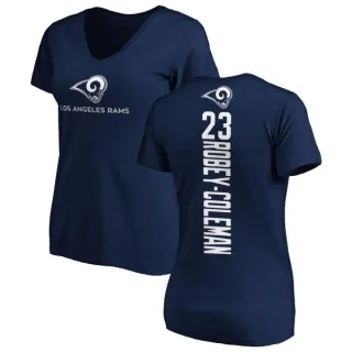 Nickell Robey-Coleman Women's Los Angeles Rams Backer Slim Fit T-Shirt - Navy