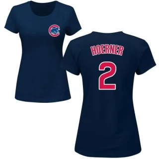 Nico Hoerner Women's Chicago Cubs Name & Number T-Shirt - Navy