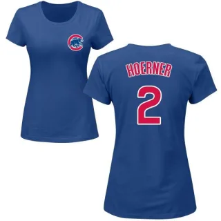 Nico Hoerner Women's Chicago Cubs Name & Number T-Shirt - Royal