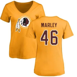 Nico Marley Women's Washington Redskins Name & Number Logo Slim Fit T-Shirt - Gold