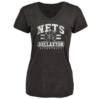 Nicolas Claxton Women's Brooklyn Nets Black Baseline Tri-Blend T-Shirt