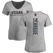 Nicolas Hague Women's Vegas Golden Knights Backer Slim Fit V-Neck T-Shirt - Heathered Gray