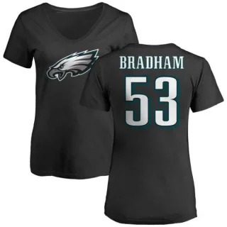 Nigel Bradham Women's Philadelphia Eagles Name & Number Logo Slim Fit T-Shirt - Black