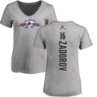 Nikita Zadorov Women's Colorado Avalanche Backer T-Shirt - Ash