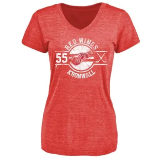 Niklas Kronwall Women's Detroit Red Wings Insignia Tri-Blend T-Shirt - Red