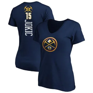 Nikola Jokic Women's Denver Nuggets Navy Backer T-Shirt