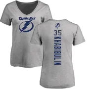 Nikolai Khabibulin Women's Tampa Bay Lightning Backer T-Shirt - Ash