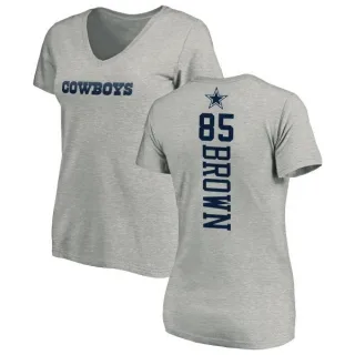 Noah Brown Women's Dallas Cowboys Backer Slim Fit T-Shirt - Ash