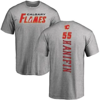 Noah Hanifin Calgary Flames Backer T-Shirt - Ash