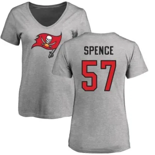 Noah Spence Women's Tampa Bay Buccaneers Name & Number Logo Slim Fit T-Shirt - Ash