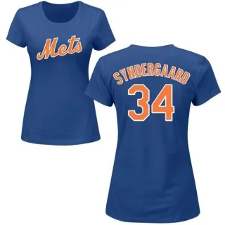 Noah Syndergaard Women's New York Mets Name & Number T-Shirt - Royal