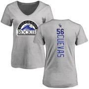 Noel Cuevas Women's Colorado Rockies Backer Slim Fit T-Shirt - Ash