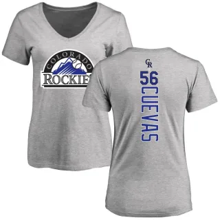 Noel Cuevas Women's Colorado Rockies Backer Slim Fit T-Shirt - Ash