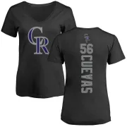 Noel Cuevas Women's Colorado Rockies Backer Slim Fit T-Shirt - Black