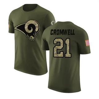 Nolan Cromwell Los Angeles Rams Olive Salute to Service Legend T-Shirt