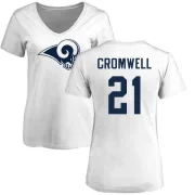 Nolan Cromwell Women's Los Angeles Rams Name & Number Logo Slim Fit T-Shirt - White