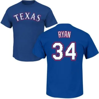 Nolan Ryan Texas Rangers Name & Number T-Shirt - Royal