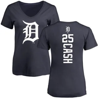 Norm Cash Women's Detroit Tigers Backer Slim Fit T-Shirt - Navy