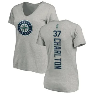 Norm Charlton Women's Seattle Mariners Backer Slim Fit T-Shirt - Ash