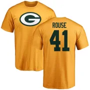 Nydair Rouse Green Bay Packers Name & Number Logo T-Shirt - Gold