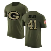 Nydair Rouse Green Bay Packers Olive Salute to Service Legend T-Shirt