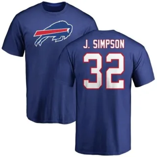 O. J. Simpson Buffalo Bills Name & Number Logo T-Shirt - Royal