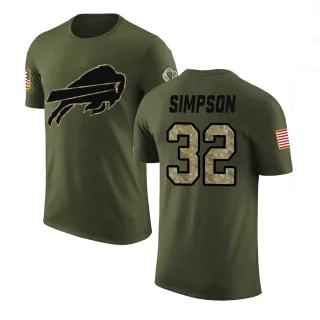 O. J. Simpson Buffalo Bills Olive Salute to Service Legend T-Shirt