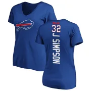 O. J. Simpson Women's Buffalo Bills Backer Slim Fit T-Shirt - Royal