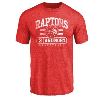 OG Anunoby Toronto Raptors Red Baseline Tri-Blend T-Shirt